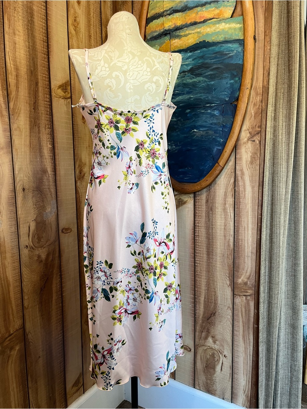 💋 bebe Light Pink Floral Slip Dress - Picture 2 of 4